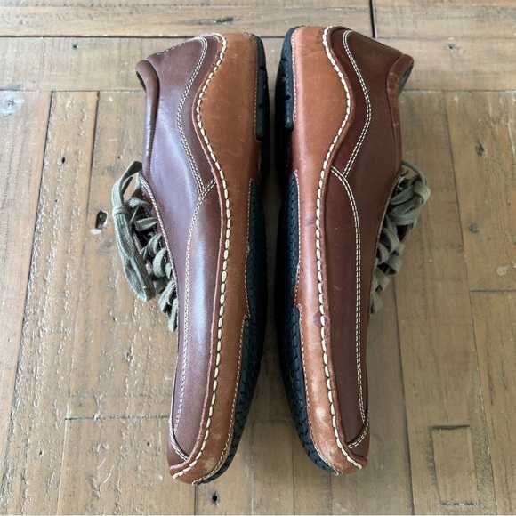 Cole Haan Air Ryder Driver Oxford 8M Mens Brown Leather Nike Air Sneakers - Picture 7 of 12